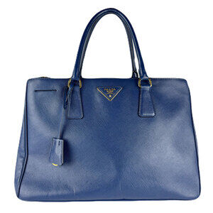 PRADA Blue Leather Shoulder Bag